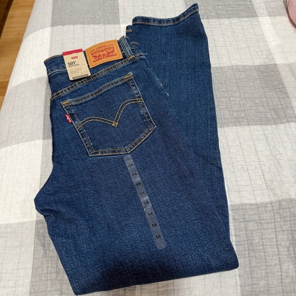 Levi’s 501 Original Skinny Jeans – Big Girls Size 14 – Adjustable Waistband NWT - Picture 1 of 16
